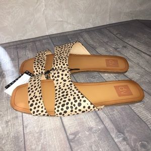 Dolce vita slides sandals mules leopard like